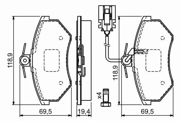 BOSCH TARCZE+KLOCKI PRZÓD AUDI 80 B4 256MM PEŁNE 