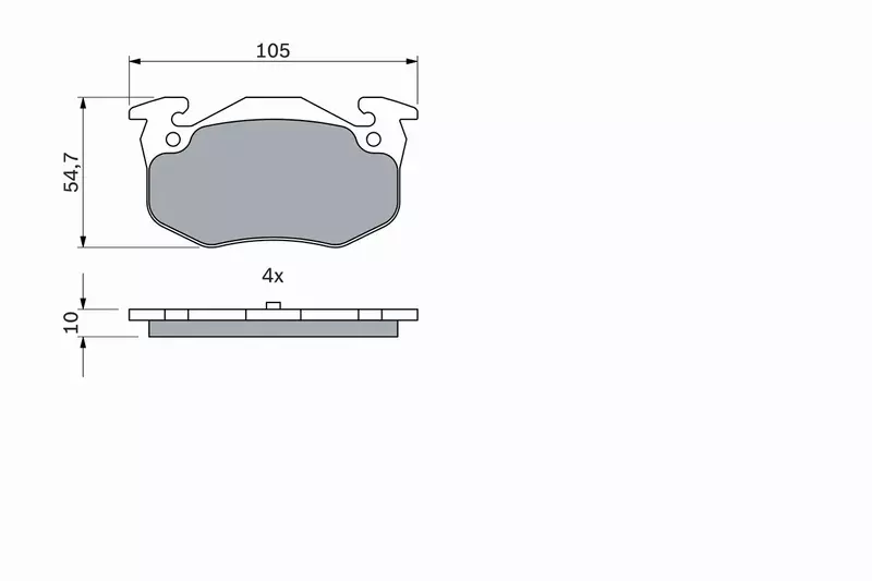 BOSCH KLOCKI HAMULCOWE PEUGEOT 206 HDI MEGANE TYLN 