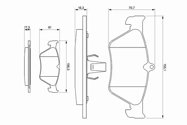 BOSCH KLOCKI HAMULCOWE PRZÓD 0 986 461 129 