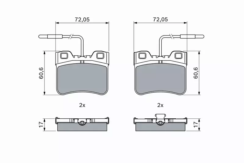 BOSCH KLOCKI HAMULCOWE PRZÓD 0 986 461 130 