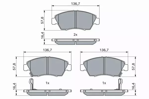 BOSCH Klocki przód HONDA CIVIC IV V VI CRX III 1.6 