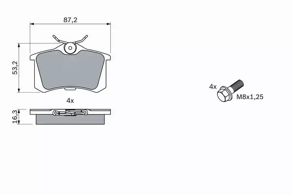 BOSCH KLOCKI HAMULCOWE TYŁ 0 986 461 769 