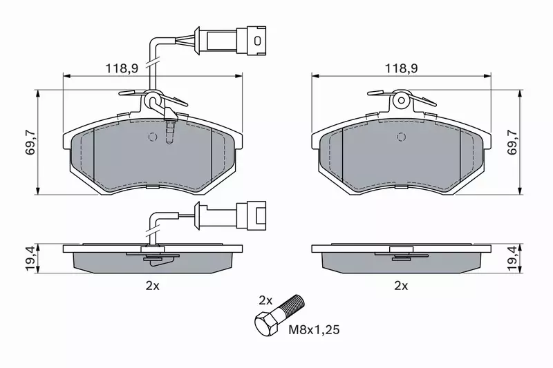 BOSCH KLOCKI HAMULCOWE PRZÓD 0 986 466 693 