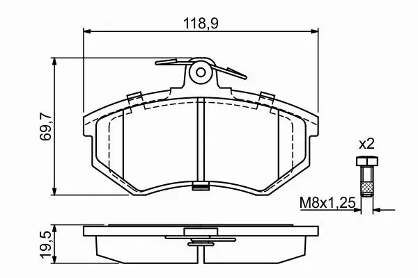 BOSCH TARCZE+KLOCKI PRZÓD AUDI A4 B5 280MM PEŁNE 