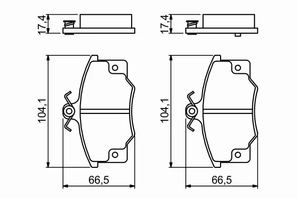 BOSCH KLOCKI HAMULCOWE PRZÓD 0 986 468 380 