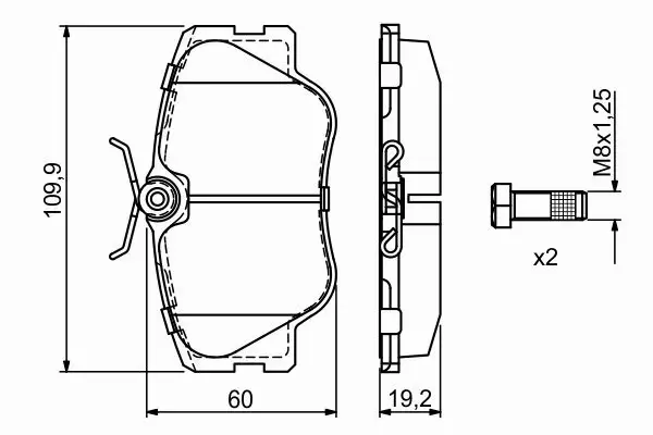 KLOCKI HAMULCOWE BOSCH MERCEDES BENZ 190 W124 W201 