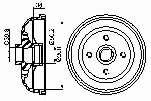 BOSCH BĘBEN HAMULCOWY 0 986 477 056 