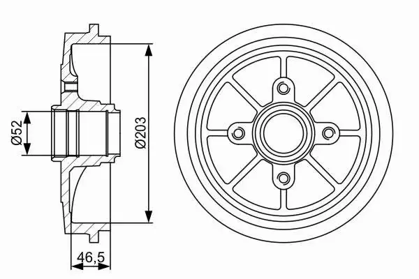 BOSCH BĘBEN HAMULCOWY 0 986 477 126 