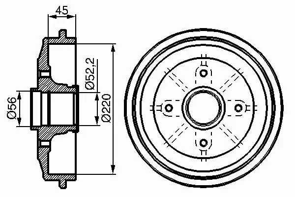 BOSCH BĘBEN HAMULCOWY 0 986 477 151 