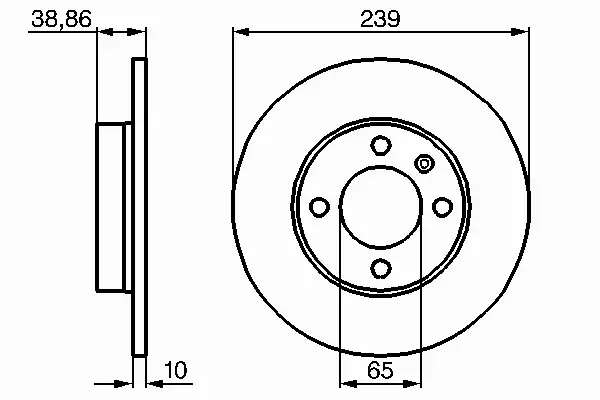 BOSCH TARCZE HAMULCOWE PRZÓD 0 986 478 010 