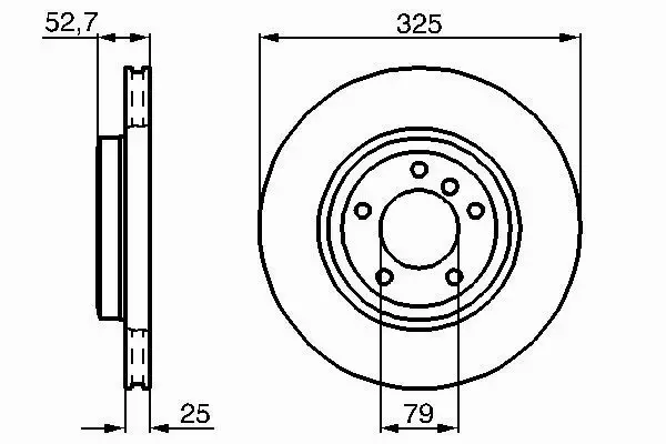 BOSCH TARCZE + KLOCKI PRZÓD BMW 3 E46 325MM 