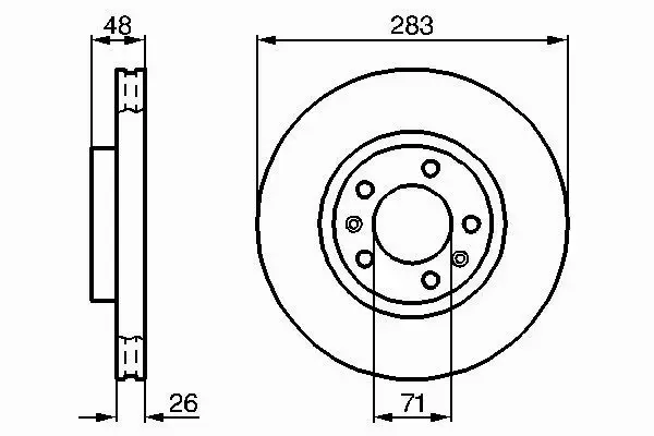 BOSCH TARCZE HAMULCOWE PRZÓD 0 986 478 125 