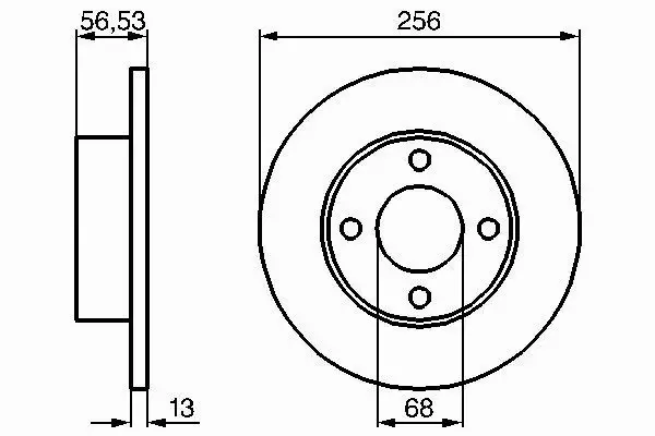 BOSCH TARCZE+KLOCKI PRZÓD AUDI 80 B4 256MM PEŁNE 