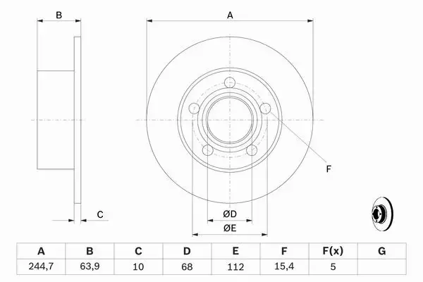 BOSCH TARCZE TYŁ AUDI 100 C4 A6 C4 C5 VW PASSAT B5 