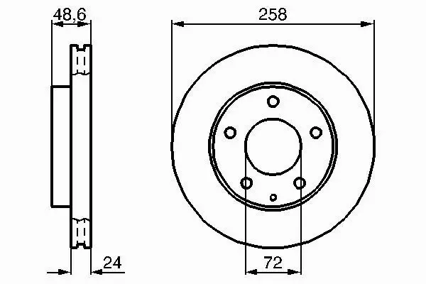 BOSCH Tarcze przód MAZDA 626 GF GE GW MX-6 PREMACY 