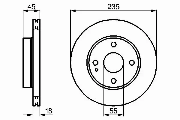 BOSCH TARCZE HAMULCOWE PRZÓD 0 986 478 241 