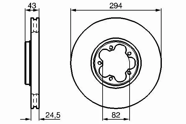 BOSCH TARCZE HAMULCOWE PRZÓD 0 986 479 B29 