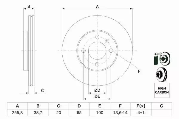 BOSCH TARCZE + KLOCKI VW POLO PASSAT GOLF III 256MM 