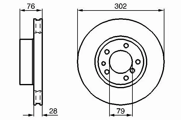 BOSCH TARCZE HAMULCOWE PRZÓD 0 986 478 317 