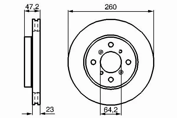 BOSCH TARCZE HAMULCOWE PRZÓD 0 986 478 415 