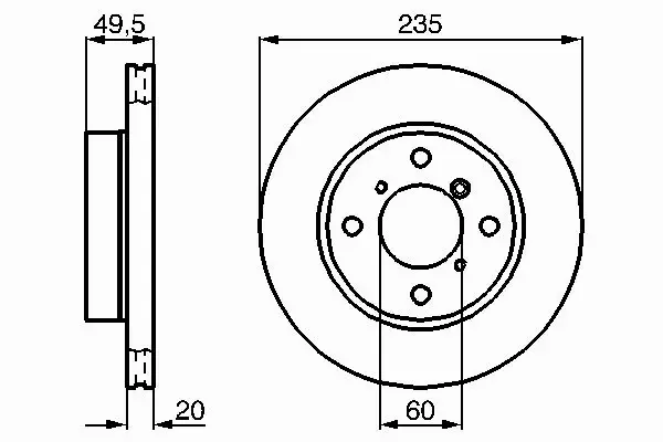 BOSCH TARCZE HAMULCOWE PRZÓD 0 986 478 450 