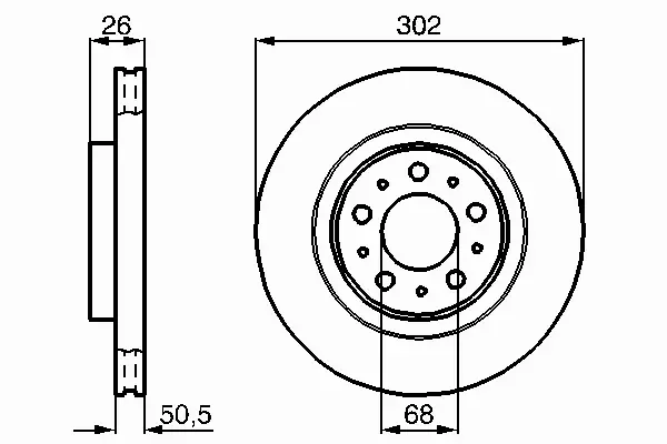 BOSCH TARCZE HAMULCOWE PRZÓD 0 986 478 454 