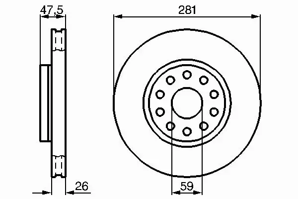 BOSCH TARCZE+KLOCKI P+T LANCIA KAPPA 280MM 