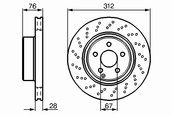 BOSCH TARCZE HAMULCOWE PRZÓD 0 986 478 471 