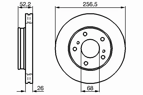 BOSCH TARCZE HAMULCOWE PRZÓD 0 986 478 485 