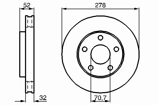 BOSCH TARCZE HAMULCOWE PRZÓD 0 986 478 486 