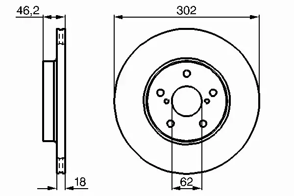 BOSCH TARCZE HAMULCOWE PRZÓD 0 986 478 490 