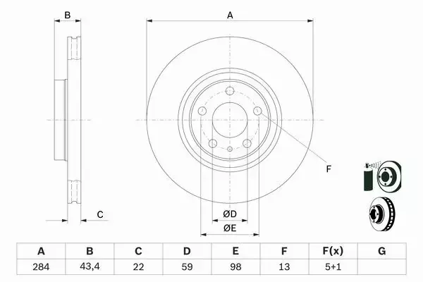 BOSCH TARCZE+KLOCKI PRZÓD+TYŁ ALFA ROMEO 147 