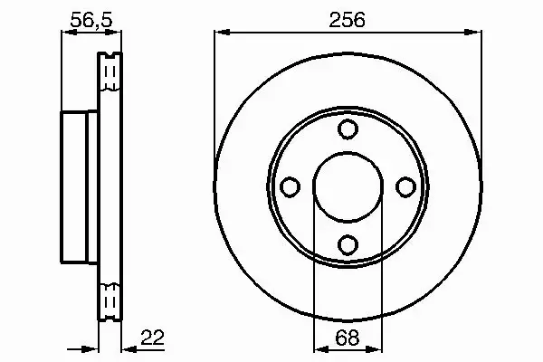 BOSCH TARCZE HAMULCOWE PRZÓD 0 986 478 550 