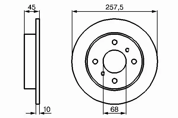 BOSCH TARCZE + KLOCKI TYŁ NISSAN ALMERA II PRIMERA 