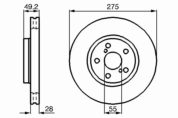 BOSCH TARCZE HAMULCOWE PRZÓD 0 986 478 583 