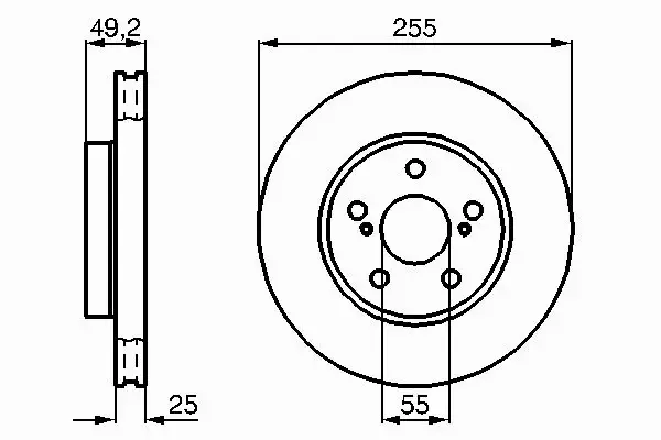 BOSCH TARCZE HAMULCOWE PRZÓD 0 986 478 584 