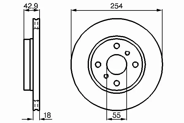 BOSCH TARCZE HAMULCOWE PRZÓD 0 986 478 585 