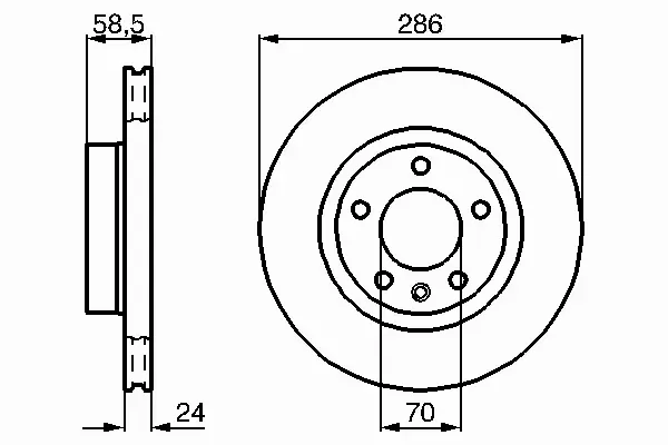 BOSCH Tarcze przód OPEL OMEGA B 2.0 286MM OKAZJA 