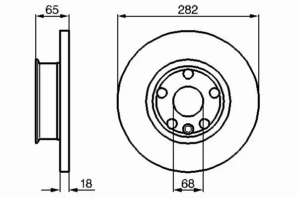 BOSCH TARCZE HAMULCOWE PRZÓD 0 986 478 613 