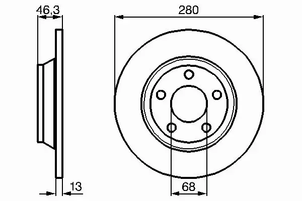 BOSCH TARCZE+KLOCKI PRZÓD AUDI A4 B5 280MM PEŁNE 