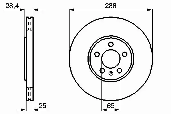 BOSCH TARCZE HAMULCOWE PRZÓD 0 986 478 619 