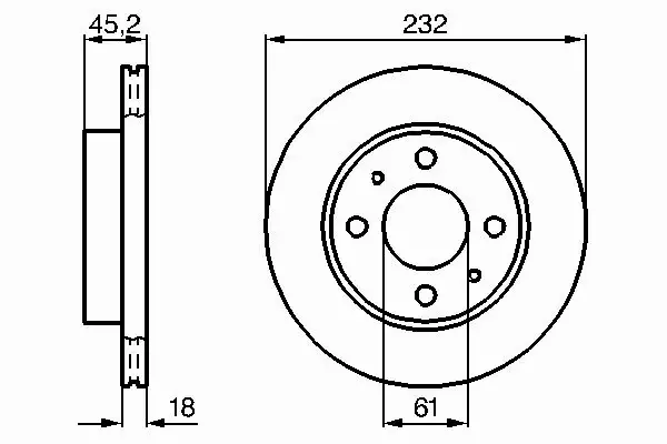 BOSCH TARCZE HAMULCOWE PRZÓD 0 986 478 650 