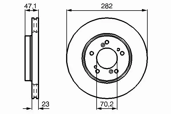 BOSCH TARCZE HAMULCOWE PRZÓD 0 986 478 667 