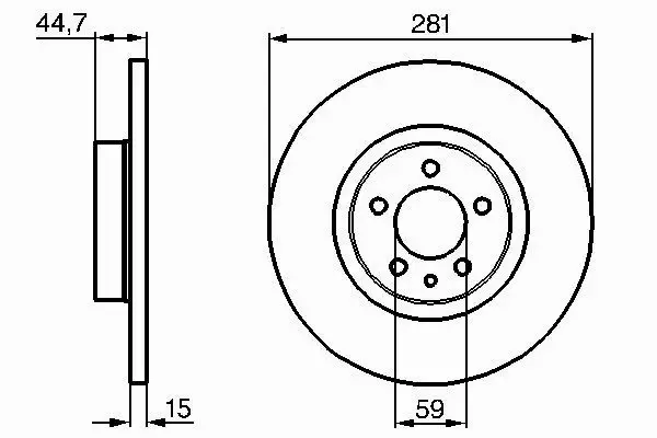 BOSCH Tarcze przód ALFA ROMEO 156 281MM 