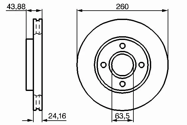 BOSCH TARCZE HAMULCOWE PRZÓD 0 986 478 671 