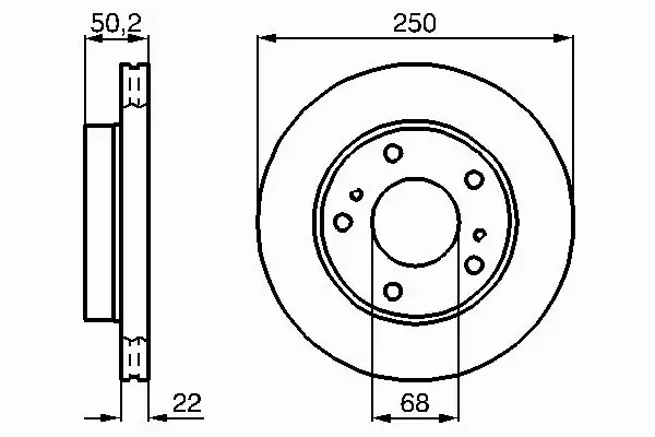 BOSCH TARCZE HAMULCOWE PRZÓD 0 986 478 685 