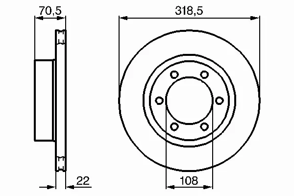 BOSCH TARCZE HAMULCOWE PRZÓD 0 986 478 698 