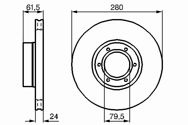 BOSCH TARCZE HAMULCOWE PRZÓD 0 986 478 745 