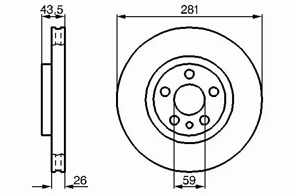 BOSCH TARCZE HAMULCOWE PRZÓD 0 986 478 812 