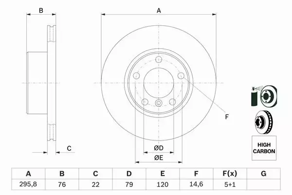 BOSCH TARCZE + KLOCKI BMW SERII 5 E39 PRZÓD  